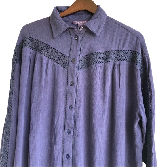 Roaman’s navy tunic. Size 12w - Picture 2 of 9